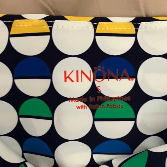 Kinona Mod Dot Crop Golf Pants with Navy Stripe Small - Picture 5 of 10